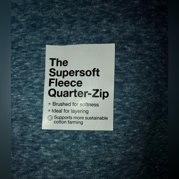 Sonoma men’s XL Blue Quarter Zip Fleece NWOT - Picture 5 of 5